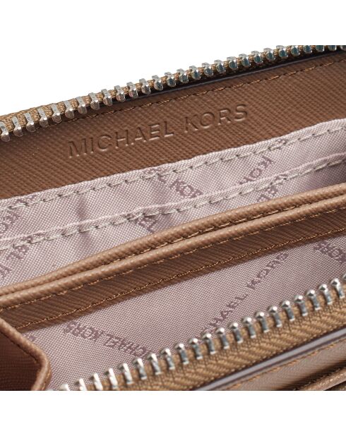 Portefeuille en cuir  Jet Set Travel brun - 11,4x8,3 cm