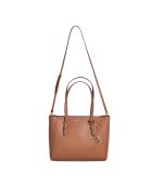 Bolso de mano Charlotte 3 en 1 de piel marrón - 28 x 34 x 9 cm