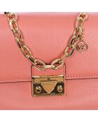 Sac bandoulière  en cuir 35S2GNRS5L saumon - 23x18x7 cm