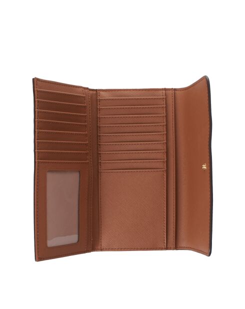 Portefeuille long en cuir Jet Set Travel brun - 19,7x9,5 cm