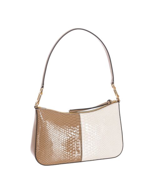 Bandolera imitación piel de serpiente 38S3G7LC8E camel - 28x17x7 cm