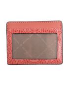 Porte-cartes en cuir 35S2T2JD3C saumon - 10x8 cm