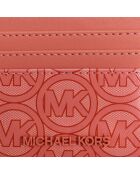 Porte-cartes en cuir 35S2T2JD3C saumon - 10x8 cm