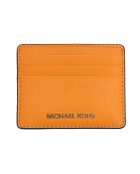 Porte-cartes en cuir 35H6GTVD7L orange - 10x8 cm