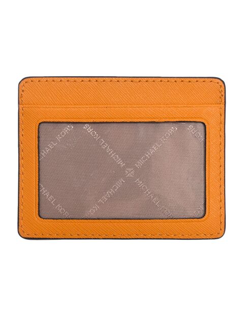 Porte-cartes en cuir 35H6GTVD7L orange - 10x8 cm