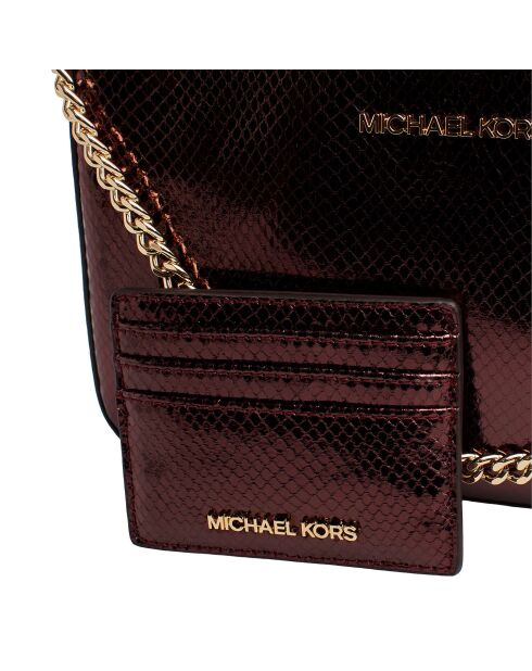 Ensemble pochette et porte-cartes 35F4GGZD6M bordeaux - 24 x14,3x6,2 cm  