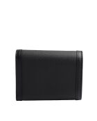Portefeuille en cuir Leida noir - 12x9 cm