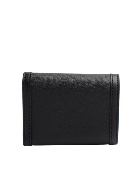 Portefeuille en cuir Leida noir - 12x9 cm