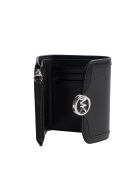 Portefeuille en cuir Leida noir - 12x9 cm