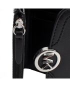 Portefeuille en cuir Leida noir - 12x9 cm