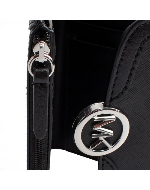 Portefeuille en cuir Leida noir - 12x9 cm