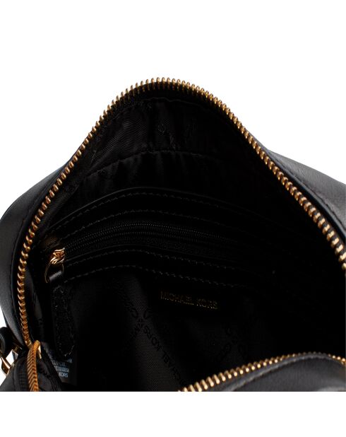 Parker zwarte leren schoudertas - 21x14,6x6,4 cm