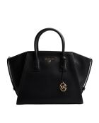 Bolso Avril de piel negra - 43,2x23,5x17,8 cm