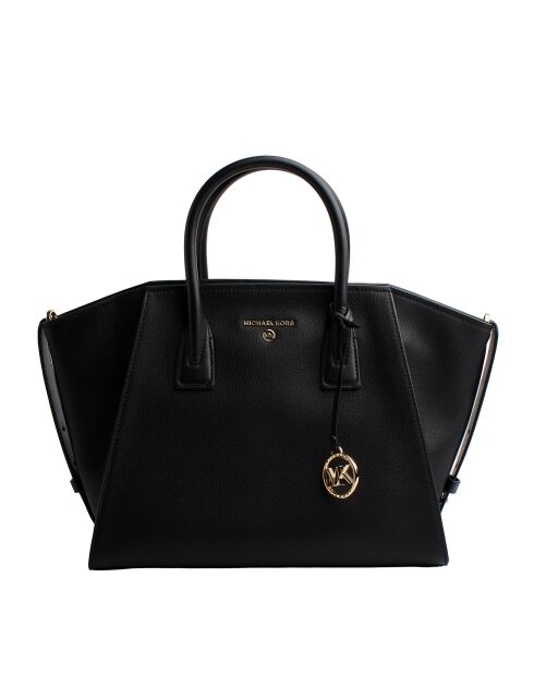 Bolso Avril de piel negra - 43,2x23,5x17,8 cm