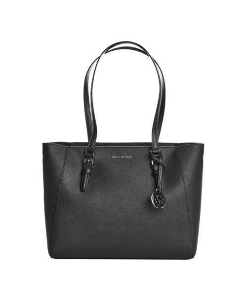 Bolso 3 en 1 Charlotte de piel negra, 28 x 34 x 9 cm