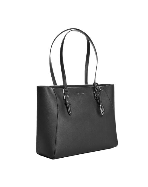 Bolso 3 en 1 Charlotte de piel negra, 28 x 34 x 9 cm