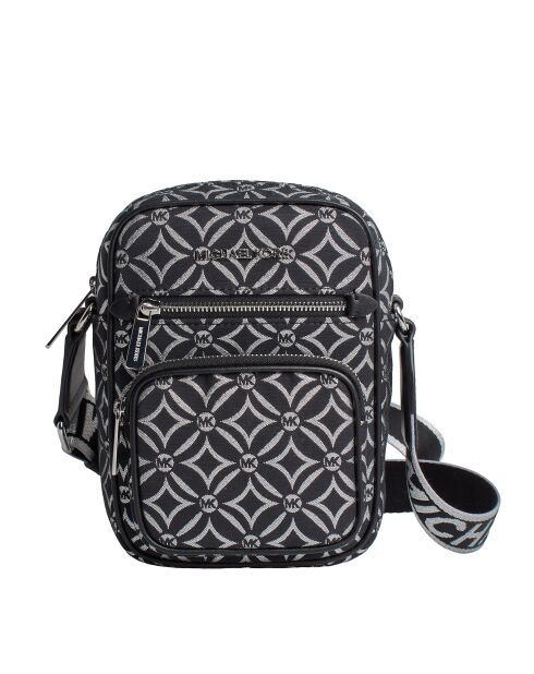 Bolso de hombro Jet Set mediano negro/plateado - 14x19 x5 cm