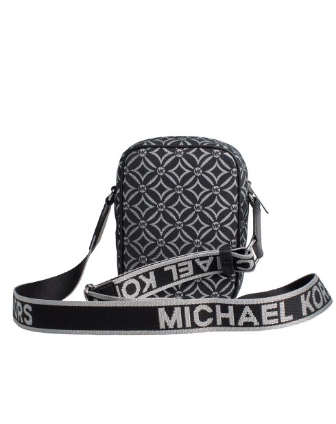 Bolso de hombro Jet Set mediano negro/plateado - 14x19 x5 cm