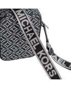 Bolso de hombro Jet Set mediano negro/plateado - 14x19 x5 cm