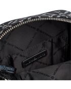 Bolso de hombro Jet Set mediano negro/plateado - 14x19 x5 cm