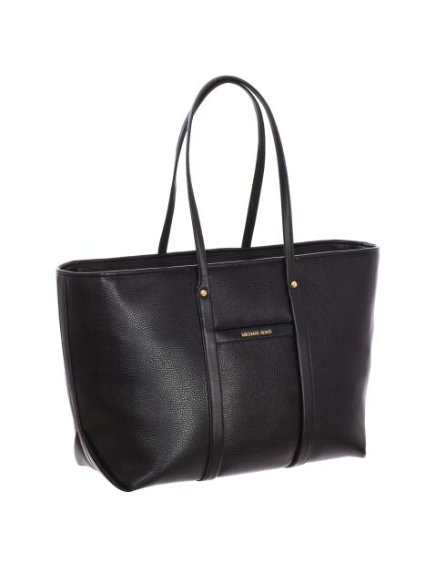 38S3GKNT3L zwarte leren draagtas - 47x31x9 cm