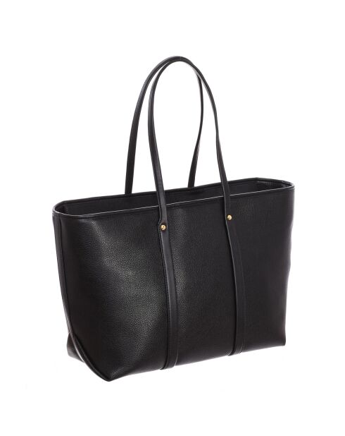 38S3GKNT3L zwarte leren draagtas - 47x31x9 cm