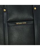 38S3GKNT3L zwarte leren draagtas - 47x31x9 cm