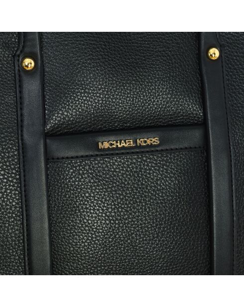 38S3GKNT3L zwarte leren draagtas - 47x31x9 cm