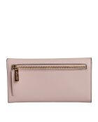 Portefeuille long en cuir Jet Set Travel rose - 19.7x9.5 cm