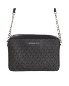 Bandolera 35F8STTC3B negro/plata - 16x23x5 cm