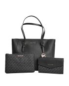 Bolso 3 en 1 Charlotte de piel negra, 28 x 34 x 9 cm