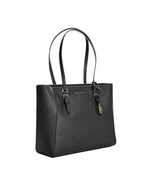 Bolso 3 en 1 Charlotte de piel negra, 28 x 34 x 9 cm