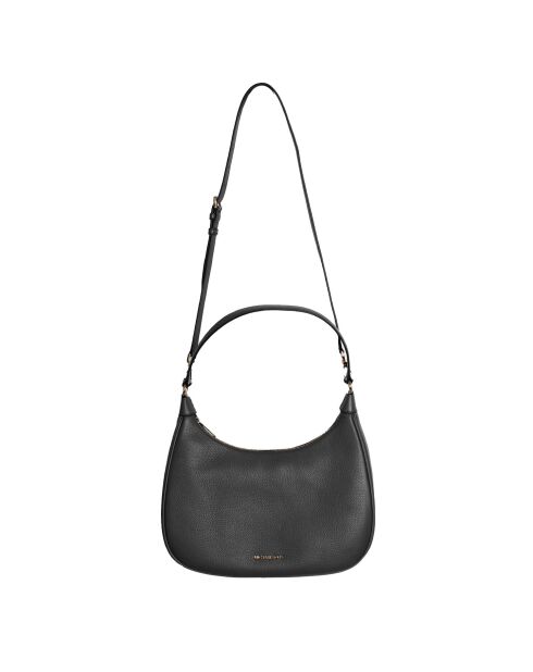 Bandolera de piel negra 35R3G4CH3L - 33x9x22 cm