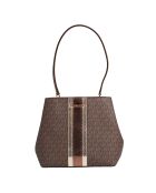 Bolso de hombro marrón Pratt Medium Signature - 26x22x12 cm