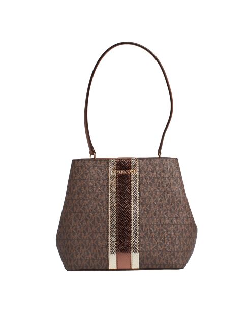 Bolso de hombro marrón Pratt Medium Signature - 26x22x12 cm