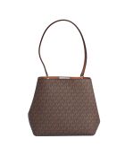 Bolso de hombro marrón Pratt Medium Signature - 26x22x12 cm