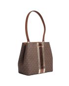 Bolso de hombro marrón Pratt Medium Signature - 26x22x12 cm