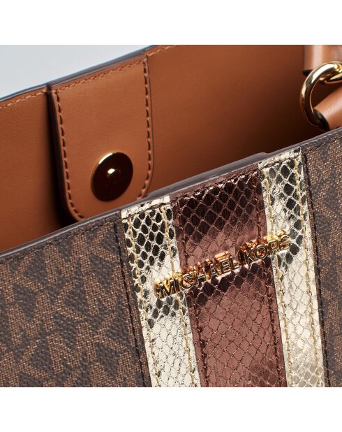 Bolso de hombro marrón Pratt Medium Signature - 26x22x12 cm