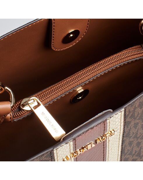 Bolso de hombro marrón Pratt Medium Signature - 26x22x12 cm