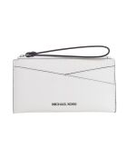 Pochette en cuir 35H1STVW2L blanche - 19x10x1,3 cm