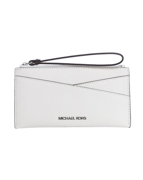 Pochette en cuir 35H1STVW2L blanche - 19x10x1,3 cm