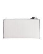 Pochette en cuir 35H1STVW2L blanche - 19x10x1,3 cm