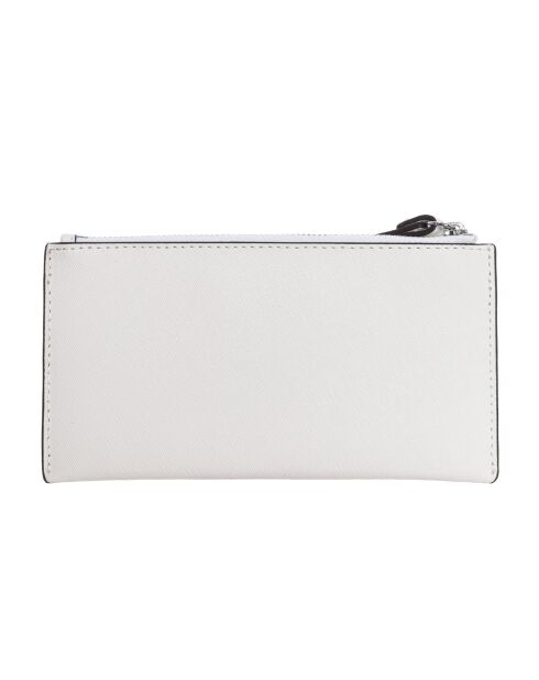 Pochette en cuir 35H1STVW2L blanche - 19x10x1,3 cm