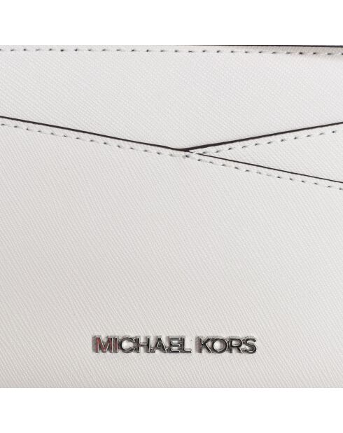 Pochette en cuir 35H1STVW2L blanche - 19x10x1,3 cm