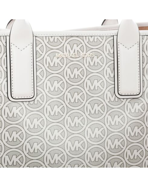 Bolso de mano con logo blanco roto 35H1T2JT3C - 45x30x16 cm