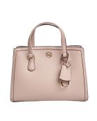 Bolso de mano de piel rosa claro Chantal - 26x20,3x11,4 cm