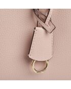 Bolso de mano de piel rosa claro Chantal - 26x20,3x11,4 cm