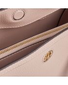 Bolso de mano de piel rosa claro Chantal - 26x20,3x11,4 cm