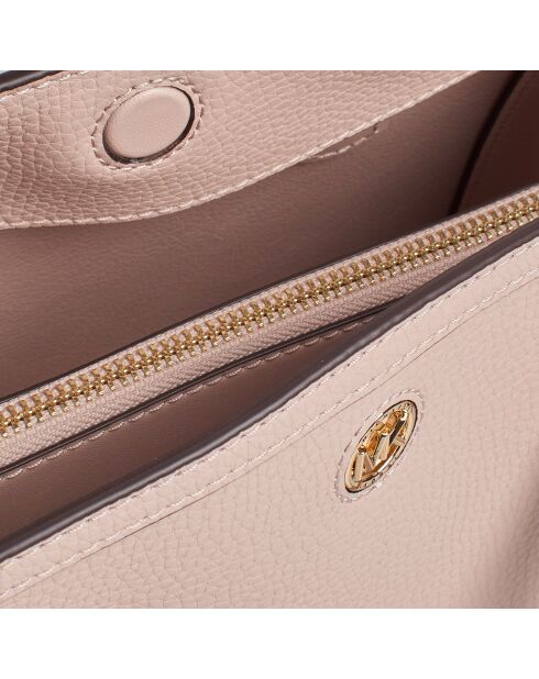 Bolso de mano de piel rosa claro Chantal - 26x20,3x11,4 cm