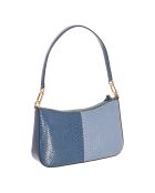 Bandolera imitación piel de serpiente 38S3G7LC8E azul - 28x17x7 cm